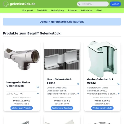 Screenshot gelenkstück.de