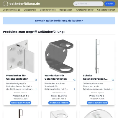 Screenshot geländerfüllung.de