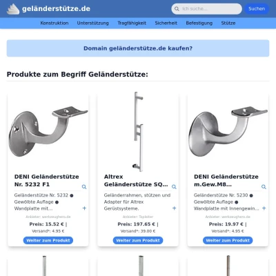 Screenshot geländerstütze.de