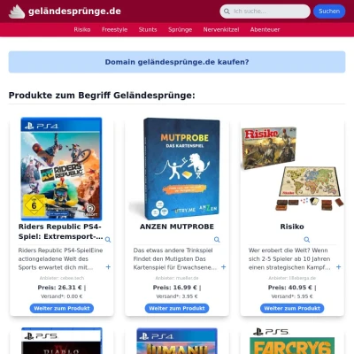 Screenshot geländesprünge.de