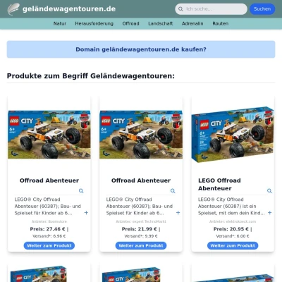 Screenshot geländewagentouren.de