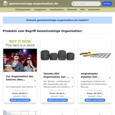 Screenshot gemeinnützige-organisation.de