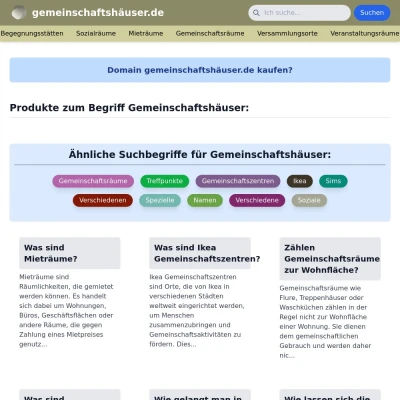 Screenshot gemeinschaftshäuser.de