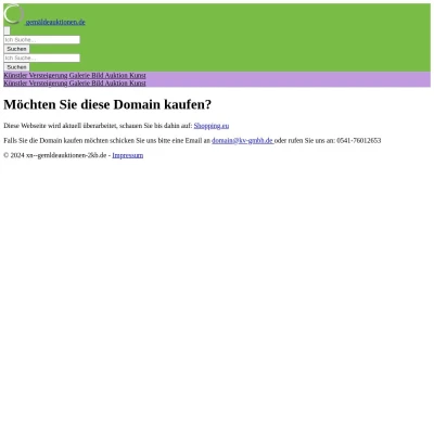 Screenshot gemäldeauktionen.de