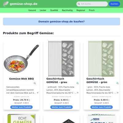 Screenshot gemüse-shop.de