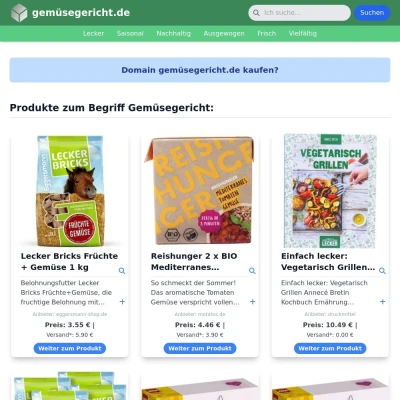 Screenshot gemüsegericht.de