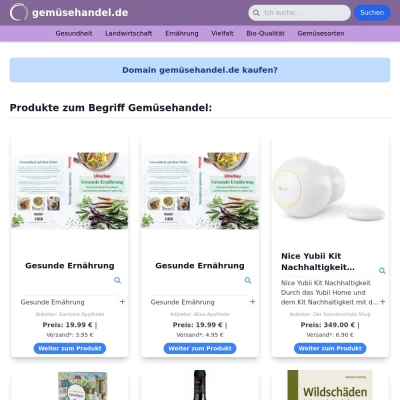 Screenshot gemüsehandel.de