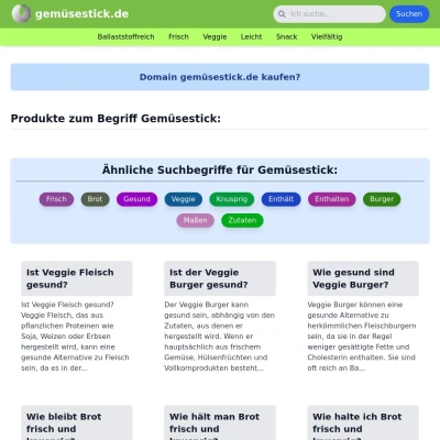 Screenshot gemüsestick.de