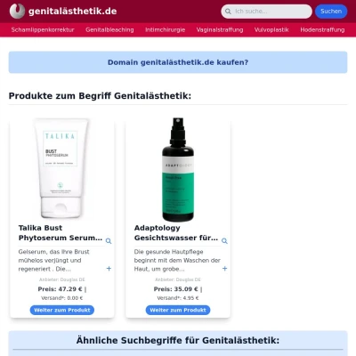 Screenshot genitalästhetik.de