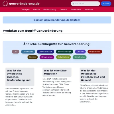 Screenshot genveränderung.de