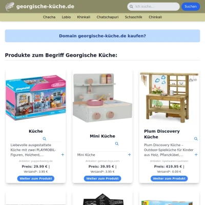 Screenshot georgische-küche.de