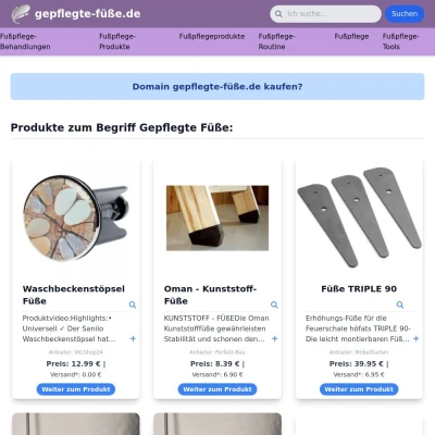 Screenshot gepflegte-füße.de