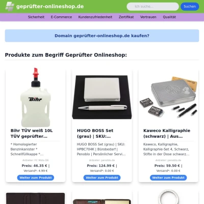 Screenshot geprüfter-onlineshop.de