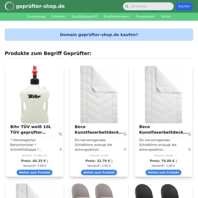 Screenshot geprüfter-shop.de