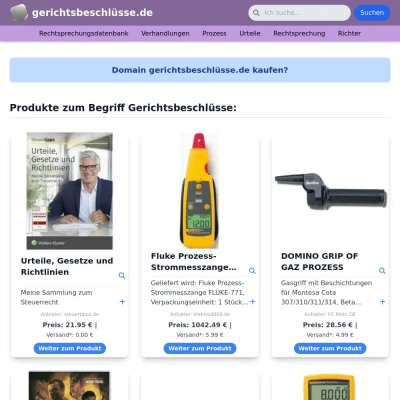 Screenshot gerichtsbeschlüsse.de