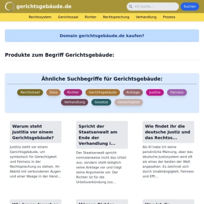 Screenshot gerichtsgebäude.de