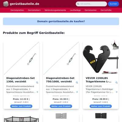 Screenshot gerüstbauteile.de