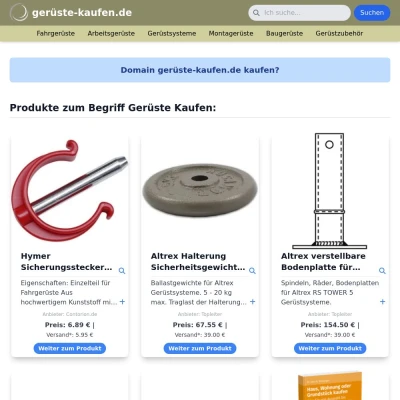 Screenshot gerüste-kaufen.de