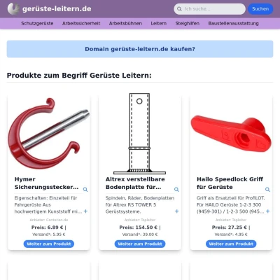 Screenshot gerüste-leitern.de