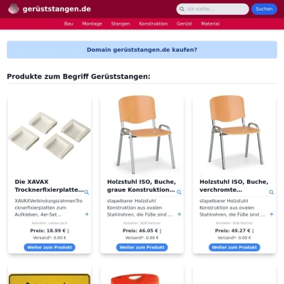 Screenshot gerüststangen.de