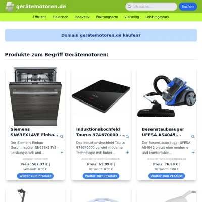 Screenshot gerätemotoren.de