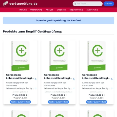 Screenshot geräteprüfung.de