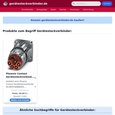 Screenshot gerätesteckverbinder.de