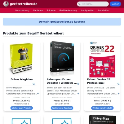 Screenshot gerätetreiber.de