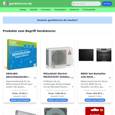 Screenshot geräteturm.de