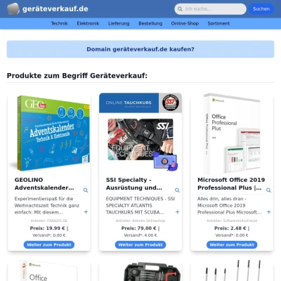 Screenshot geräteverkauf.de