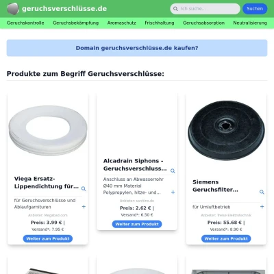 Screenshot geruchsverschlüsse.de