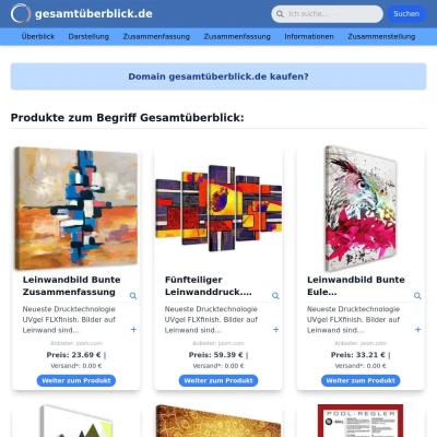 Screenshot gesamtüberblick.de