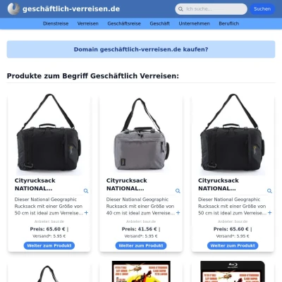 Screenshot geschäftlich-verreisen.de