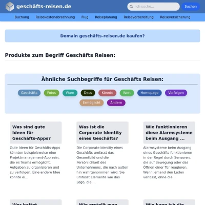 Screenshot geschäfts-reisen.de