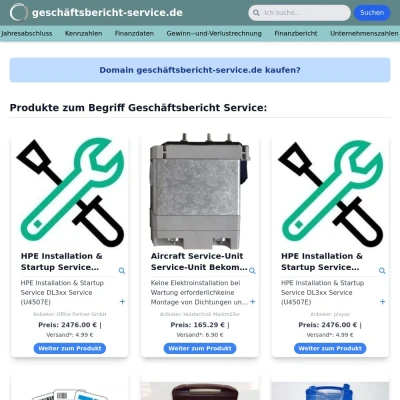 Screenshot geschäftsbericht-service.de