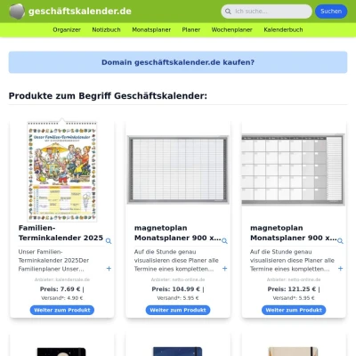 Screenshot geschäftskalender.de