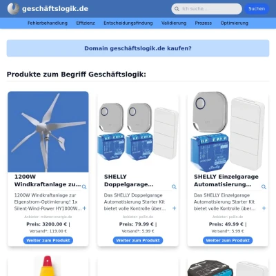 Screenshot geschäftslogik.de