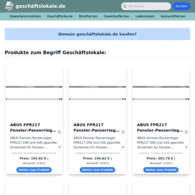 Screenshot geschäftslokale.de