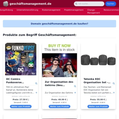 Screenshot geschäftsmanagement.de