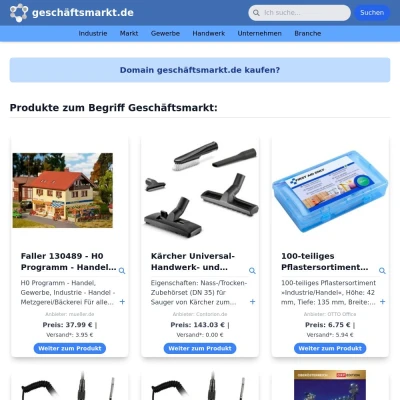 Screenshot geschäftsmarkt.de