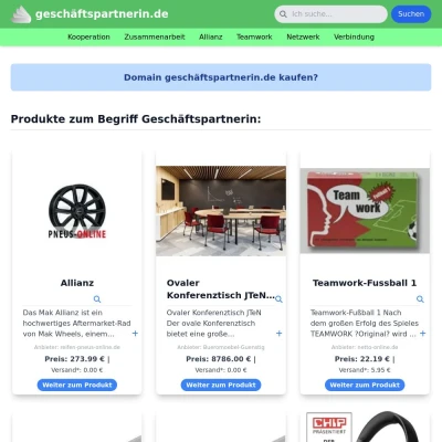 Screenshot geschäftspartnerin.de