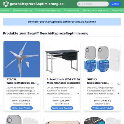 Screenshot geschäftsprozeßoptimierung.de