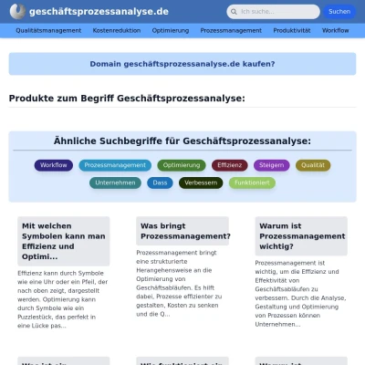 Screenshot geschäftsprozessanalyse.de