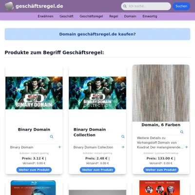 Screenshot geschäftsregel.de