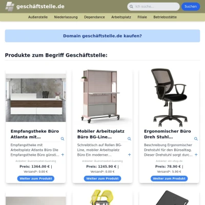 Screenshot geschäftstelle.de