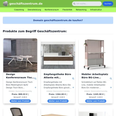 Screenshot geschäftszentrum.de