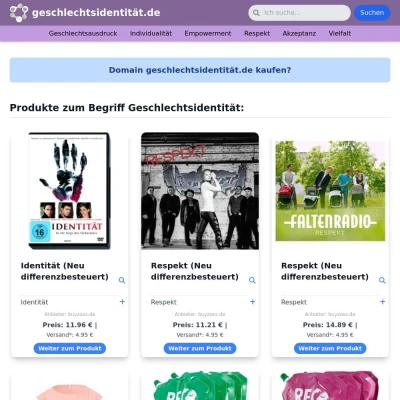 Screenshot geschlechtsidentität.de