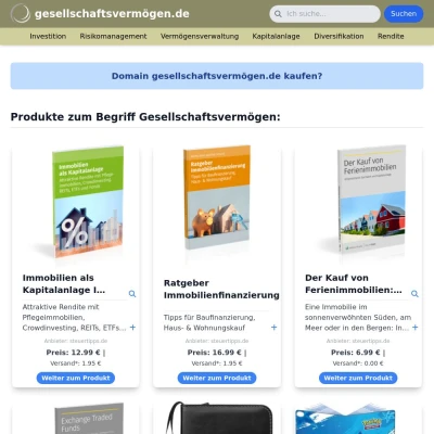 Screenshot gesellschaftsvermögen.de