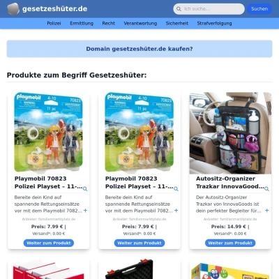 Screenshot gesetzeshüter.de