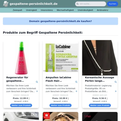 Screenshot gespaltene-persönlichkeit.de